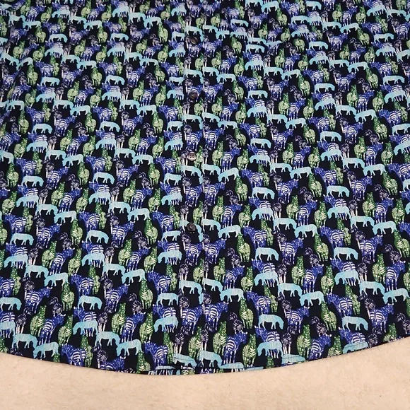 Marc Anthony Luxury Slim Fit Zebra Shirt - Picture 3 of 10